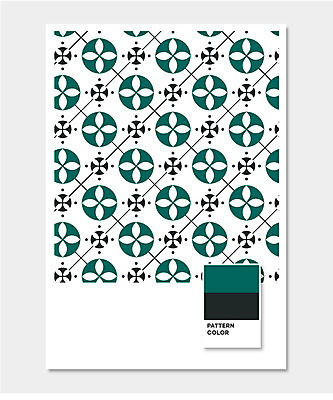 도형 꽃 무늬 패턴 일러스트 사람없음 사각형 기하학 지그재그 국내일러스트 컬러칩 AI파일 식물 파일형식 벡터