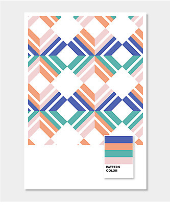 도형 선 무늬 꽃무늬 패턴 일러스트 사람없음 사각형 원형 기하학 지그재그 국내일러스트 컬러칩 AI파일 꽃 파일형식 벡터