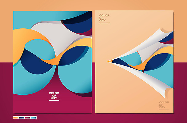 종이 물결 컬러 백그라운드 일러스트 사람없음 원형 국내일러스트 컬러칩 AI파일 도형 파일형식 벡터