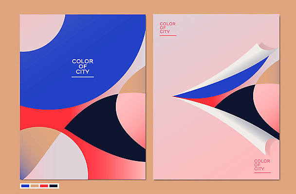 도형 종이 물결 컬러 백그라운드 일러스트 사람없음 원형 겹침 국내일러스트 컬러칩 AI파일 파일형식 벡터