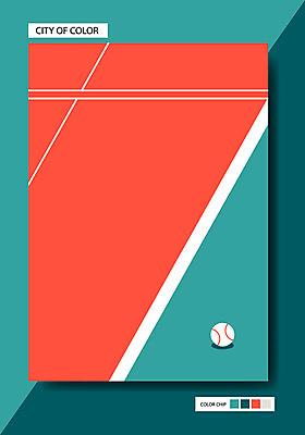 컬러 일러스트 사람없음 컬러풀 경기장 야구 야구공 체육관 야구장 국내일러스트 컬러칩 AI파일 공 스포츠시설 구기 야구용품 파일형식 벡터