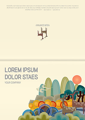 템플릿 한국전통 명절 두마리 카드템플릿 사슴 산 사람없음 추석 감사카드 이미지템플릿 AI파일 전통 기념일 2 포유류 카드_감사 한국 파일형식 벡터