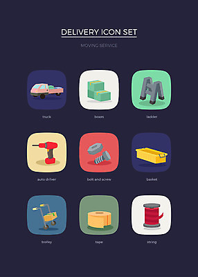 아이콘 사다리 사람없음 세트 수레 나사 끈 드릴 배송 테이프 웹아이콘 이삿짐 화물트럭 2D아이콘 AI파일 문구용품 카트 트럭 도구 공구 이사 파일형식 벡터