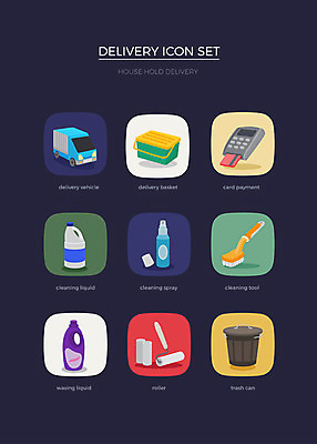 아이콘 사람없음 세트 트럭 쓰레기통 신용카드 청소도구 세제 배송 택배 결제 웹아이콘 롤러 섬유유연제 카드단말기 2D아이콘 AI파일 자동차 금융 운송업 도구 청소 단말기 파일형식 벡터