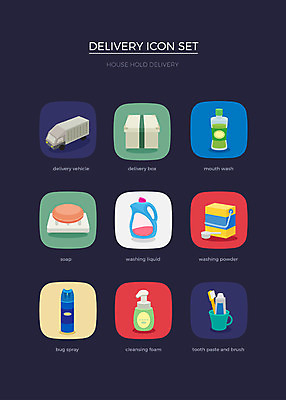 아이콘 사람없음 세트 상자 칫솔 세제 배송 웹아이콘 비누 치약 화물트럭 살충제 세정제 핸드워시 2D아이콘 AI파일 위생용품 트럭 파일형식 벡터