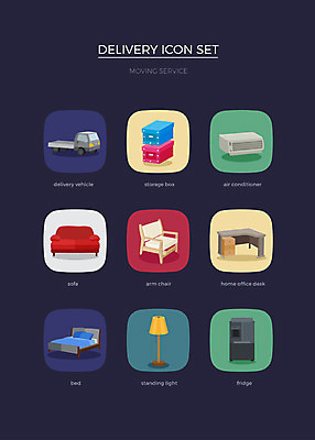 아이콘 의자 조명 사람없음 세트 상자 소파 트럭 침대 에어컨 배송 책상 웹아이콘 냉장고 2D아이콘 AI파일 가구 자동차 가전제품 파일형식 벡터