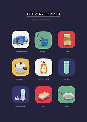 아이콘 사람없음 세트 계란 수레 트럭 프라이팬 믹서 배송 밀가루 웹아이콘 택배상자 보온병 밥솥 주방세제 2D아이콘 AI파일 자동차 주방용품 상자 알 카트 가루 세제 택배 파일형식 벡터