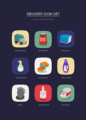 아이콘 사람없음 세트 트럭 청소도구 세제 배송 웹아이콘 수세미 밥솥 섬유유연제 전기포트 카드단말기 2D아이콘 AI파일 자동차 주방용품 도구 청소 단말기 파일형식 벡터