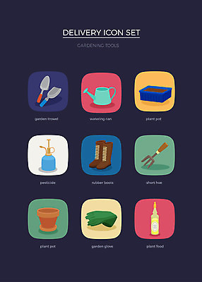 아이콘 화분 장갑 장화 사람없음 세트 물뿌리개 모종삽 배송 웹아이콘 괭이 농약 영양제 원예용품 2D아이콘 AI파일 잡화 생활용품 신발 약 삽 파일형식 벡터