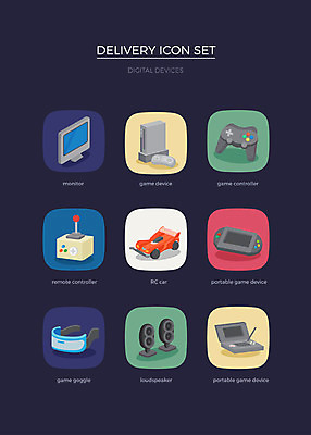 아이콘 사람없음 세트 모니터 스피커 게임기 배송 웹아이콘 조이스틱 RC카 조종장치 휴대용게임기 가상현실 VR기기 2D아이콘 AI파일 음향기기 컴퓨터 장난감 기계 장비 휴대용 파일형식 벡터