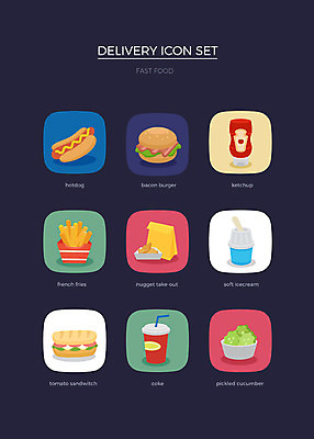 아이콘 아이스크림 샌드위치 사람없음 세트 감자튀김 햄버거 케첩 배송 피클 콜라 웹아이콘 핫도그 치킨너겟 음식배달 2D아이콘 AI파일 음식 디저트 감자 패스트푸드 튀김 소스_음식 탄산음료 절임 파일형식 벡터