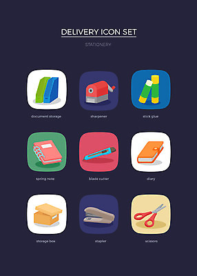 아이콘 책장 가위 사람없음 세트 상자 다이어리 공책 딱풀 스테이플러 배송 웹아이콘 연필깎이 커터칼 2D아이콘 AI파일 가구 문구용품 사무용품 풀_접착제 파일형식 벡터