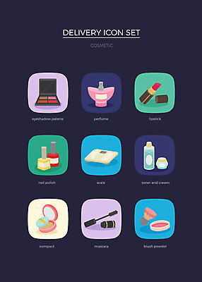 아이콘 사람없음 세트 뷰티 화장품 립스틱 볼터치 향수 배송 마스카라 매니큐어 체중계 웹아이콘 아이섀도 기초화장품 파우더팩트 2D아이콘 AI파일 화장 파일형식 벡터