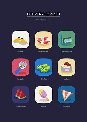 아이콘 아이스크림 여름음식 수박 사람없음 세트 부채 쪼리 오리발 배송 웹아이콘 튜브 팥빙수 스쿠버다이빙용품 제철음식 손풍기 제철과일 2D아이콘 AI파일 음식 스포츠용품 과일 디저트 선풍기 샌들 휴대용 빙수 제철 파일형식 벡터 여름_계절