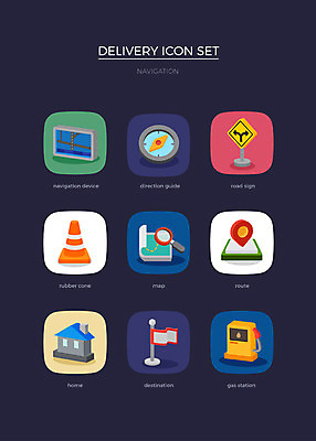 아이콘 지도 주택 사람없음 세트 행선지 표지판 나침반 배송 웹아이콘 주유소 네비게이션 경로 칼라콘 2D아이콘 AI파일 알림판 건물 안전장비 파일형식 벡터