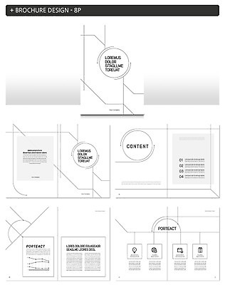 템플릿 ZIP 선 그래프 팜플렛 사람없음 원형 연결 인디자인 INDD 이미지템플릿 도형 파일형식