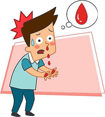 캐릭터 남자 일러스트 한명 성인 혈액 질병 코피 일러캐릭터 AI파일 1 의학 사람 파일형식 벡터