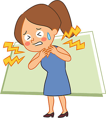 캐릭터 여자 일러스트 한명 성인 질병 인후통 일러캐릭터 AI파일 1 의학 사람 파일형식 벡터