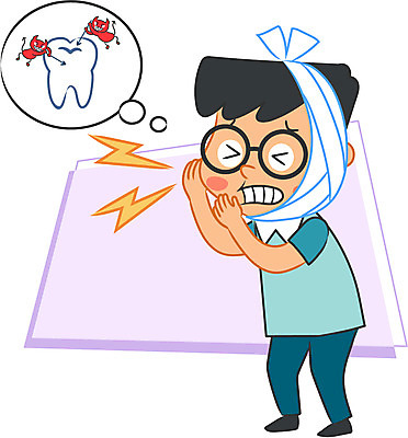 캐릭터 남자 일러스트 한명 성인 고통 붕대 박테리아 충치 치통 일러캐릭터 AI파일 1 감정 의학 사람 질병 파일형식 벡터
