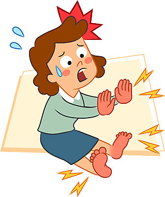 캐릭터 손 여자 일러스트 발 한명 성인 질병 부종 손발저림 일러캐릭터 AI파일 1 의학 사람 신체부위 파일형식 벡터