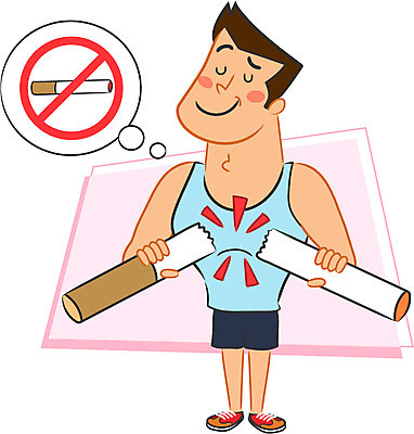 캐릭터 남자 일러스트 담배 한명 성인 손상 금연 일러캐릭터 AI파일 1 캠페인 컨셉 사람 사회이슈 파일형식 벡터