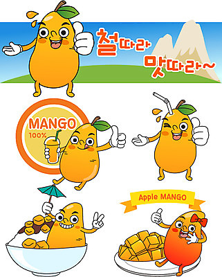캐릭터 과일 일러스트 여름음식 사람없음 최고 특산물 음식캐릭터 망고 특산물캐릭터 망고주스 망고빙수 제철음식 일러캐릭터 AI파일 음식 과일주스 열대과일 빙수 제철 파일형식 벡터 여름_계절