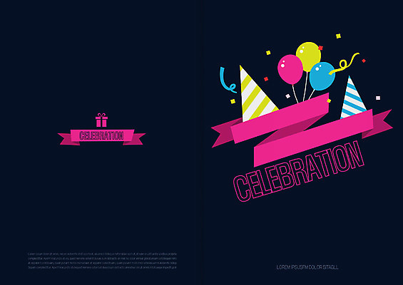 템플릿 카드템플릿 폭죽 선물 사람없음 고깔모자 축하 생일 초대장 축하카드 풍선 이미지템플릿 AI파일 모자_잡화 기념일 컨셉 카드_감사 파일형식 벡터