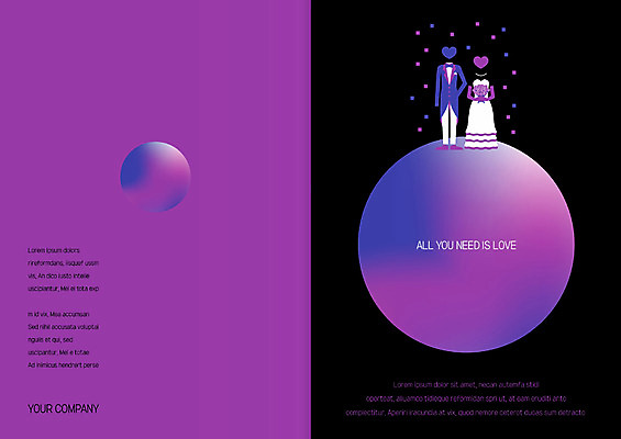 도형 템플릿 신부 신랑 결혼 카드템플릿 사람없음 하트 축하 원형 청첩장 초대장 축하카드 그라데이션 이미지템플릿 AI파일 모양 컨셉 카드_감사 이벤트 파일형식 벡터