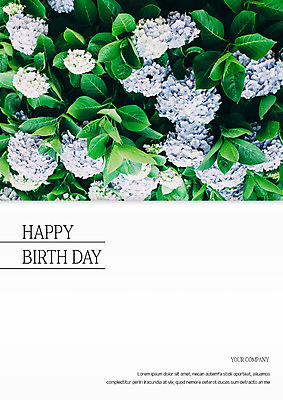 템플릿 카드템플릿 사람없음 생일 초대장 생일축하 수국 생일카드 이미지템플릿 AI파일 기념일 꽃 카드_감사 축하 파일형식 벡터