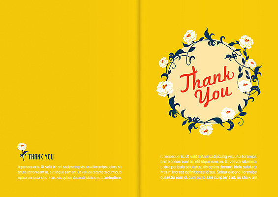 템플릿 꽃 카드템플릿 나뭇잎 사람없음 감사카드 감사 초대장 이미지템플릿 AI파일 식물 감정 잎 카드_감사 파일형식 벡터