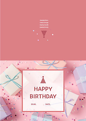 템플릿 카드템플릿 선물 사람없음 고깔모자 생일 초대장 생일축하 생일카드 이미지템플릿 AI파일 모자_잡화 기념일 카드_감사 축하 파일형식 벡터