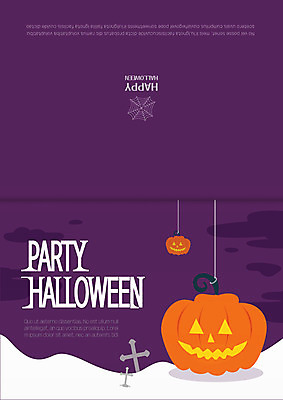 구름 템플릿 십자가 카드템플릿 사람없음 할로윈 거미줄 초대장 잭오랜턴 이미지템플릿 AI파일 자연요소 카드_감사 파일형식 벡터