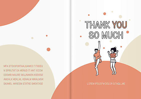 전신 도형 템플릿 여자 남자 카드템플릿 성인 두명 점프 원형 감사카드 감사 초대장 이미지템플릿 AI파일 감정 모션 카드_감사 사람 파일형식 벡터