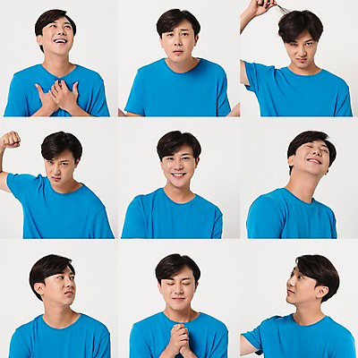 포토 JPG 스튜디오촬영 남자 컬러 사진 모션 실내 무표정 표정 웃음 여러명 상반신 20대 성인 앞모습 파란색 주먹 한국인 분노 흰배경 삐침 묵 토라짐 남자만 성인남자만 국내포토 감정 음식 뷰포인트 다수 백그라운드 컨셉 사람 동양인 청년 내부 흰색 성인만 파일형식