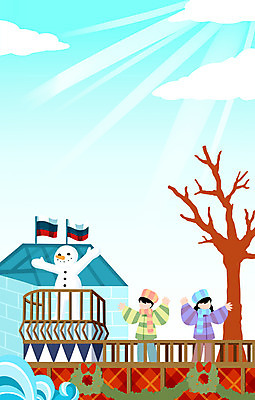 전신 PSD 나무 여자 남자 겨울 일러스트 눈사람 성인 두명 축제 축하 퍼레이드 얼굴없음 국내일러스트 식물 계절 컨셉 사람 이벤트 파일형식