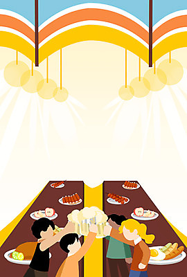 PSD 외국인 백인 여자 남자 흑인 일러스트 여러명 상반신 성인 축제 소시지 꼬치 사과 건배 맥주잔 맥주축제 얼굴없음 국내일러스트 서양인 다수 술잔 과일 맥주 사람 인종 가공식품 파일형식