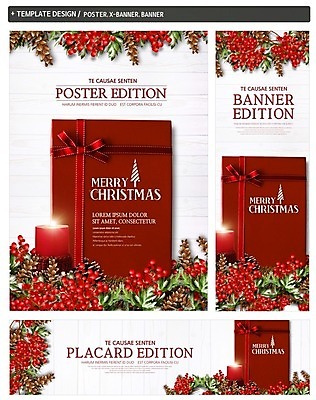 PSD 배너 배너템플릿 열매 가로배너 ZIP 포스터 세로배너 크리스마스 촛불 이벤트 사람없음 선물상자 세트 현수막 솔방울 식물 템플릿 기념일 초 선물 가로 세로 상자 파일형식