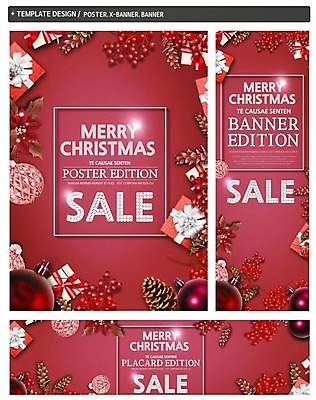 PSD 배너 배너템플릿 가로배너 ZIP 포스터 세로배너 크리스마스 이벤트 사람없음 선물상자 세트 세일 장식볼 현수막 솔방울 포인세티아 템플릿 기념일 꽃 선물 장식 가로 세로 상자 파일형식