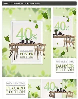 PSD 배너 배너템플릿 가로배너 ZIP 포스터 세로배너 의자 식탁 나뭇잎 이벤트 사람없음 쇼핑 세트 세일 현수막 템플릿 가구 잎 탁자 가로 세로 파일형식