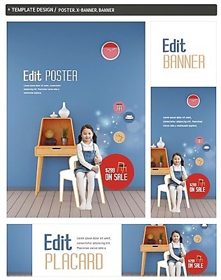 PSD 배너 배너템플릿 여자 가로배너 ZIP 포스터 세로배너 어린이 의자 탁자 한명 앉기 이벤트 쇼핑 세트 세일 한국인 현수막 벽시계 템플릿 1 시계 가구 모션 사람 동양인 가로 세로 파일형식