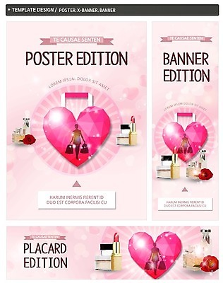PSD 배너 배너템플릿 여자 가로배너 실루엣 ZIP 포스터 세로배너 한명 이벤트 성인 쇼핑 세트 뷰티 쇼핑백 장미 립스틱 현수막 하트 향수 모양 템플릿 1 꽃 가방 촬영기법 사람 가로 세로 화장품 파일형식