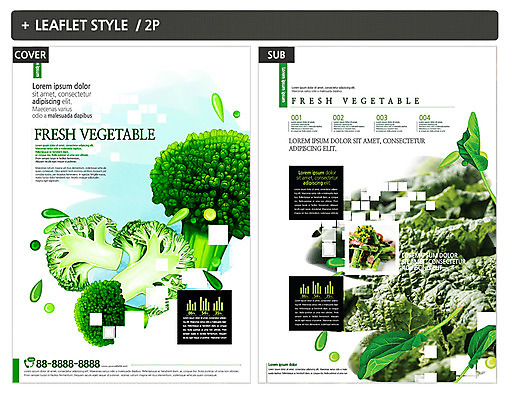 템플릿 ZIP 포스터 리플렛 채소 사람없음 초록색 신선 브로콜리 전단템플릿 전단 유기농 인디자인 INDD 이미지템플릿 웰빙 컬러 홍보물 파일형식