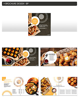 템플릿 ZIP 포크 디저트 팜플렛 사람없음 튀김 타코야키 일본음식 인디자인 INDD 이미지템플릿 식기 음식 파일형식