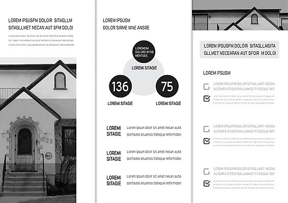 템플릿 편집 표지디자인 건축물 북디자인 출판디자인 내지 리플렛 북커버 3단접지 주택 흑백 팜플렛 사람없음 이미지템플릿 AI파일 건축 촬영기법 건물 파일형식 벡터