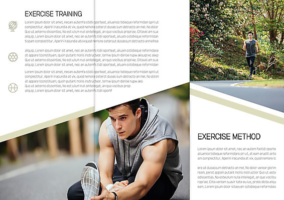 서양인 템플릿 편집 표지디자인 북디자인 출판디자인 남자 내지 리플렛 북커버 3단접지 팜플렛 20대 성인 두명 달리기 운동 스트레칭 이미지템플릿 AI파일 외국인 모션 건강 사람 청년 파일형식 벡터