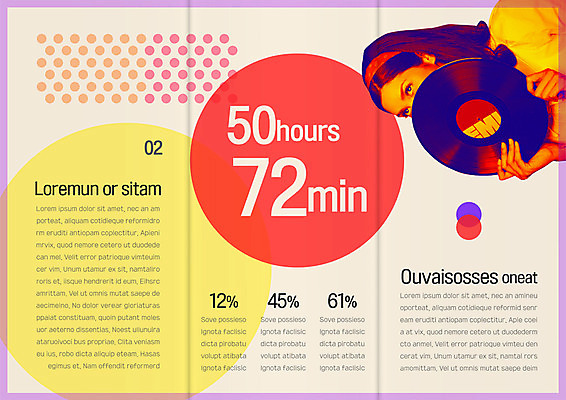 서양인 템플릿 편집 표지디자인 북디자인 출판디자인 여자 내지 리플렛 북커버 3단접지 한명 팜플렛 상반신 20대 성인 복고 디스코 이미지템플릿 AI파일 외국인 1 음악 사람 청년 춤 파일형식 벡터