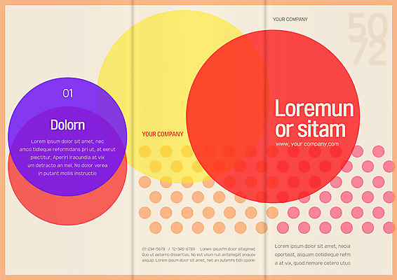 템플릿 편집 표지디자인 북디자인 출판디자인 표지 리플렛 북커버 3단접지 팜플렛 사람없음 물방울무늬 원형 복고 이미지템플릿 AI파일 도형 무늬 파일형식 벡터