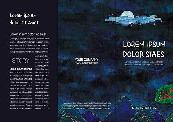 구름 템플릿 편집 한국전통 표지디자인 북디자인 출판디자인 표지 리플렛 북커버 3단접지 산 팜플렛 사람없음 달 소나무 야간 동양화 이미지템플릿 AI파일 자연요소 나무 전통 한국 미술 파일형식 벡터