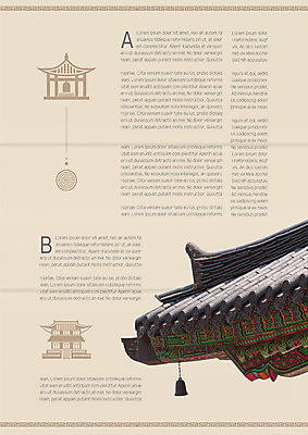 템플릿 편집 한국전통 표지디자인 북디자인 출판디자인 내지 리플렛 고건축 북커버 한국건축 3단접지 한옥 기와 팜플렛 사람없음 단청 경쇠 이미지템플릿 AI파일 전통 건축물 건축 한국 불교용품 파일형식 벡터