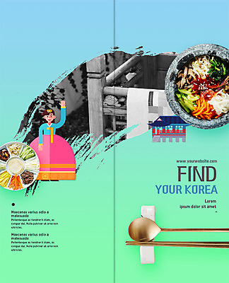 PSD 템플릿 편집 한국전통 표지디자인 북디자인 출판디자인 여자 표지 한식 리플렛 2단접지 북커버 캘리그라피 젓가락 한명 팜플렛 성인 숟가락 한복 손인사 구절판 돌솥비빔밥 젓가락받침대 이미지템플릿 1 전통 음식 한국 수저 사람 인사 전통의상 비빔밥 수저받침대 파일형식